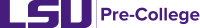 lsu precollege logo purple